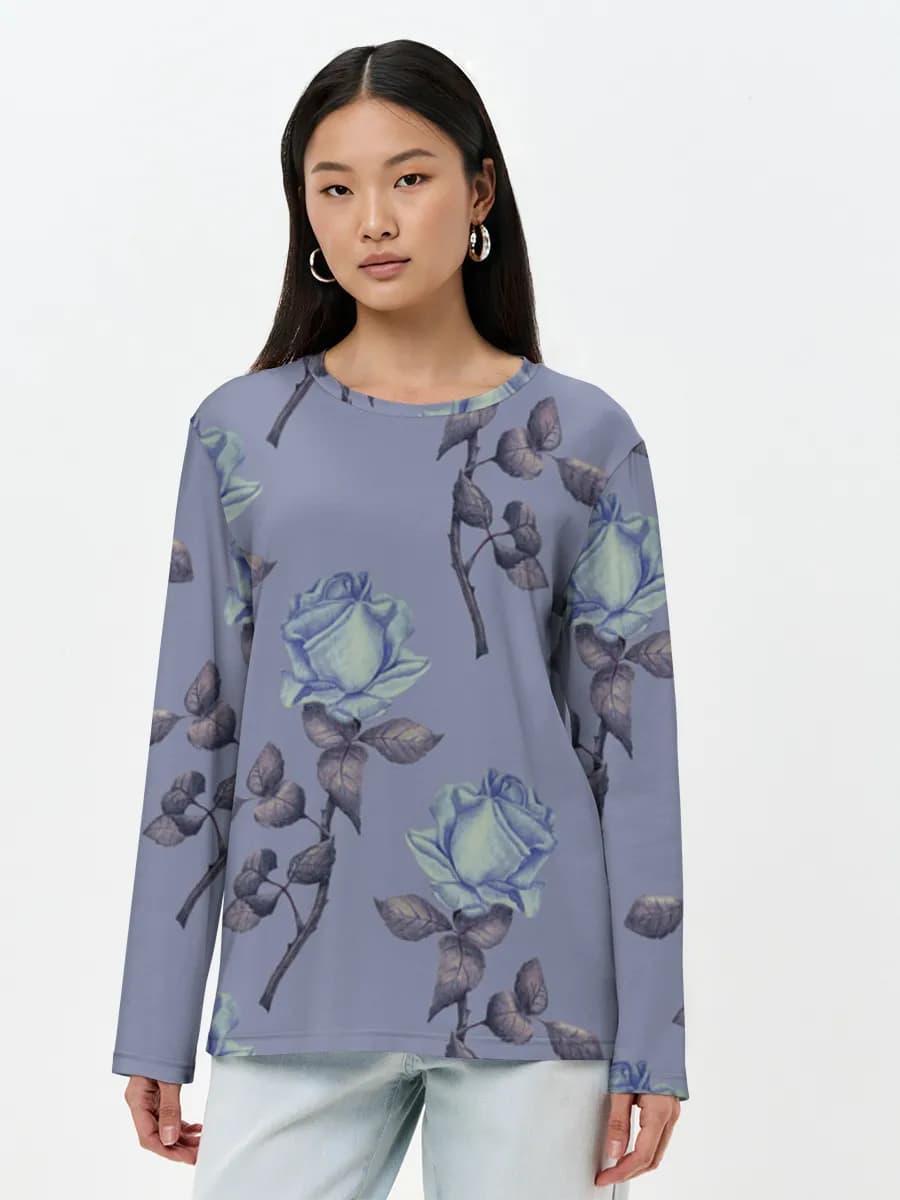 Camisa de manga larga para mujer. Algodón.