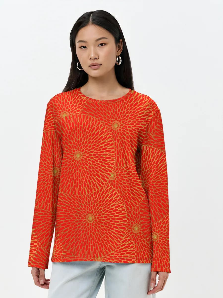 Women's long sleeve shirt. Cotton