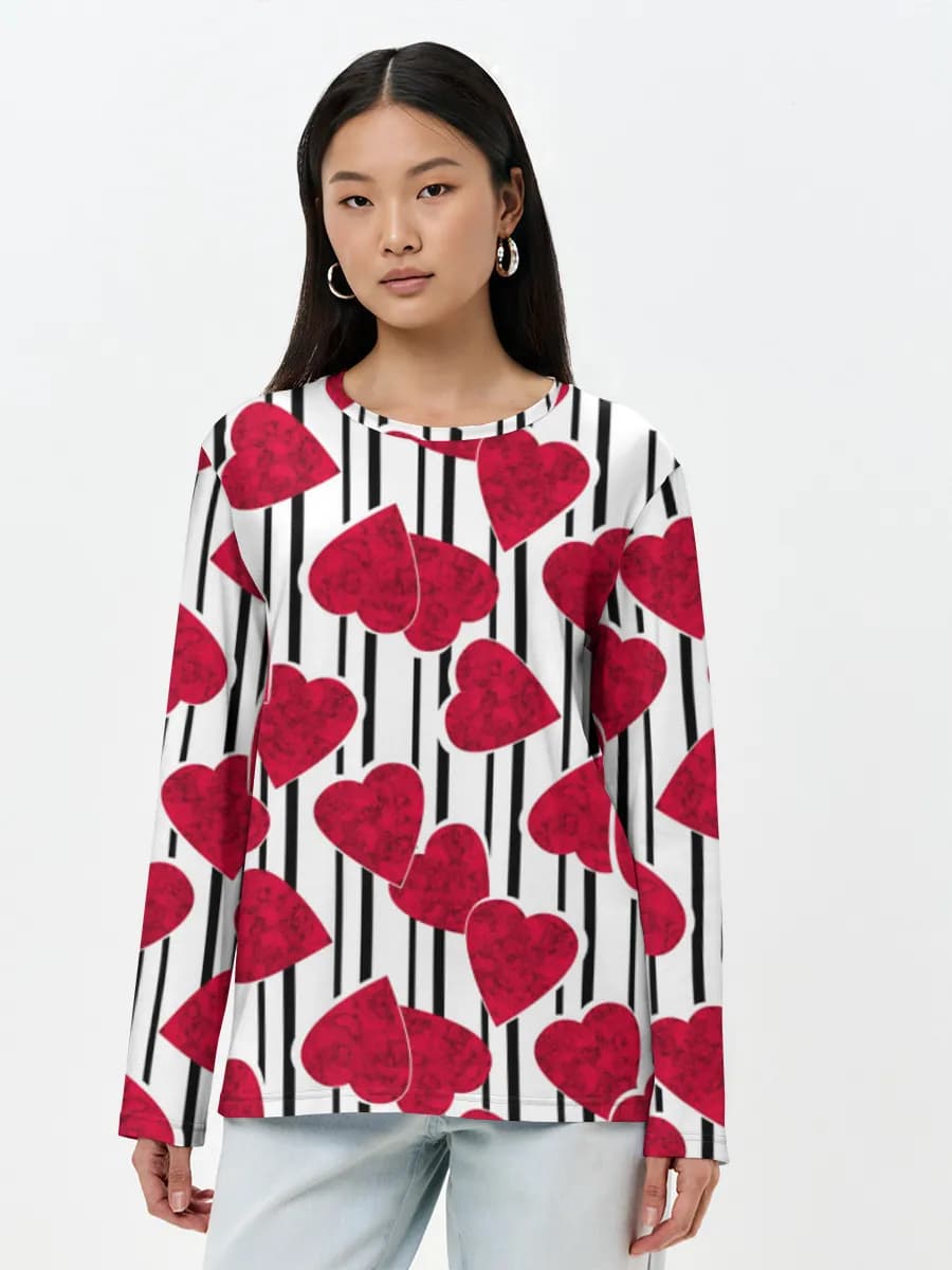 Camisa de manga larga para mujer. Algodón.