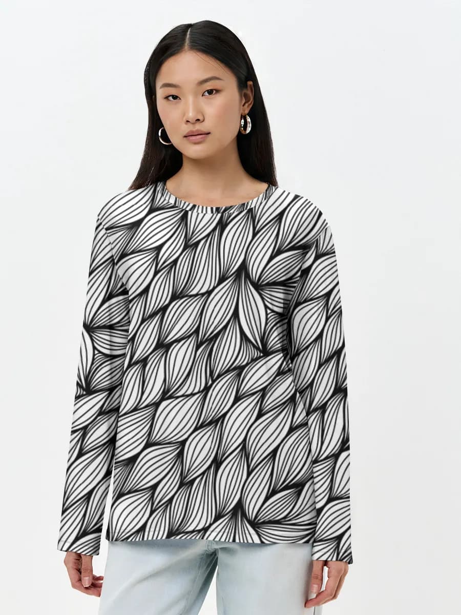 Women's long sleeve shirt. Cotton