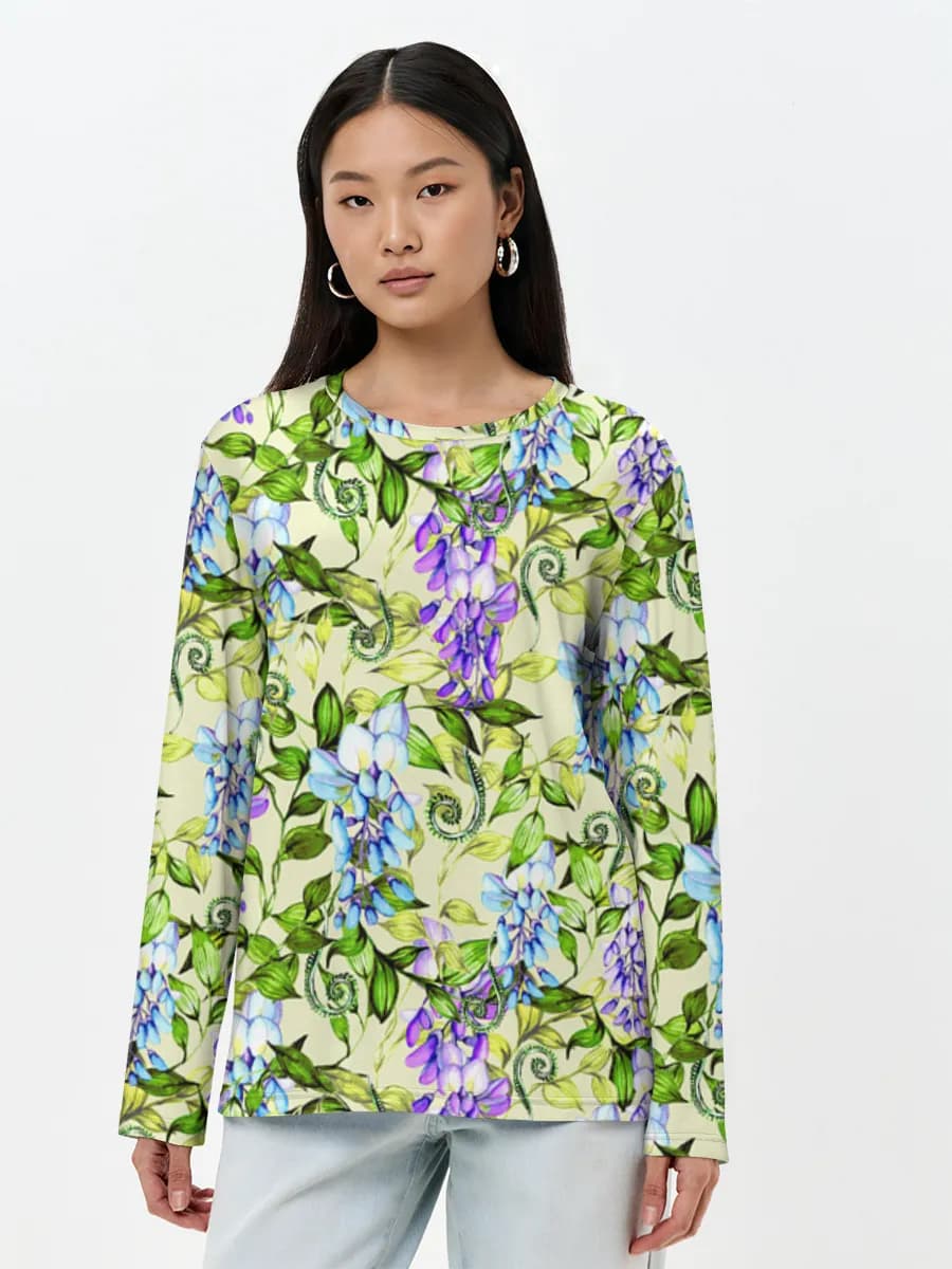 T-shirt Coton Manches Longues Femme