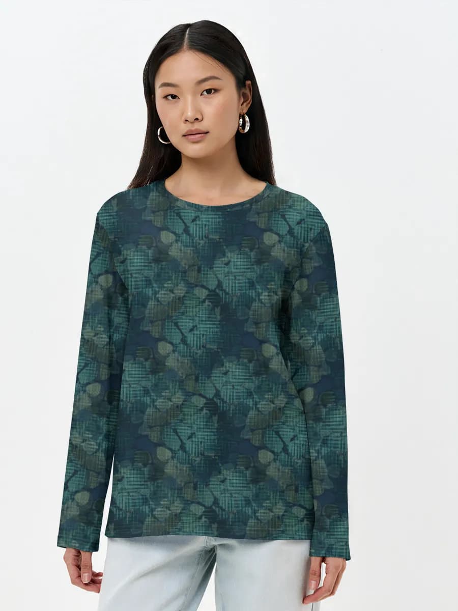 Camisa de manga larga para mujer. Algodón.