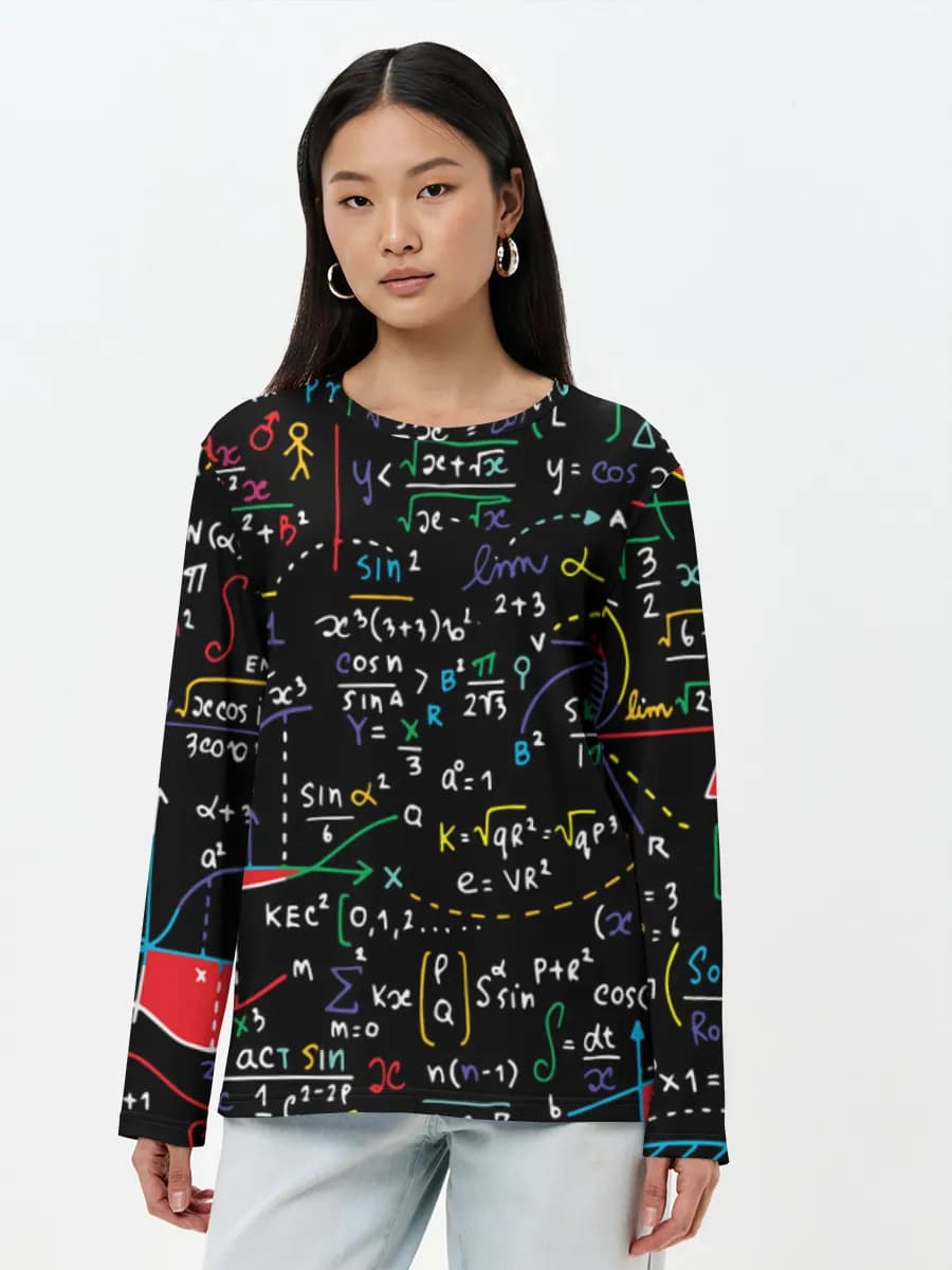 Camisa de manga larga para mujer. Algodón.