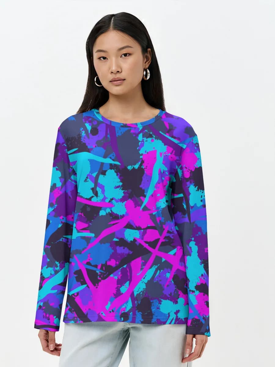 Camisa de manga larga para mujer. Algodón.