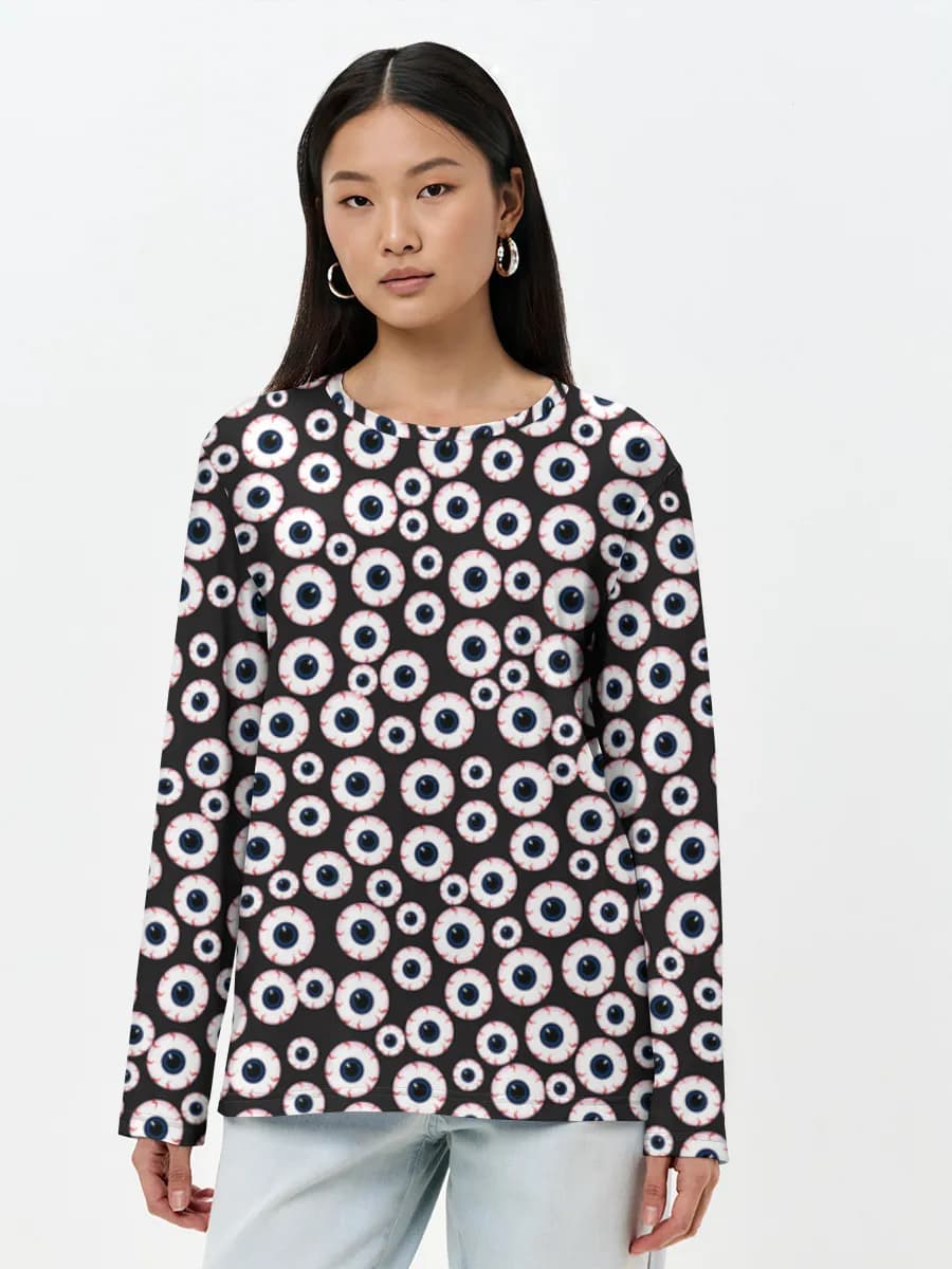 Damen Baumwoll Langarmshirt