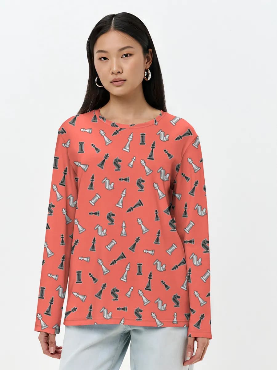 Camisa de manga larga para mujer. Algodón.