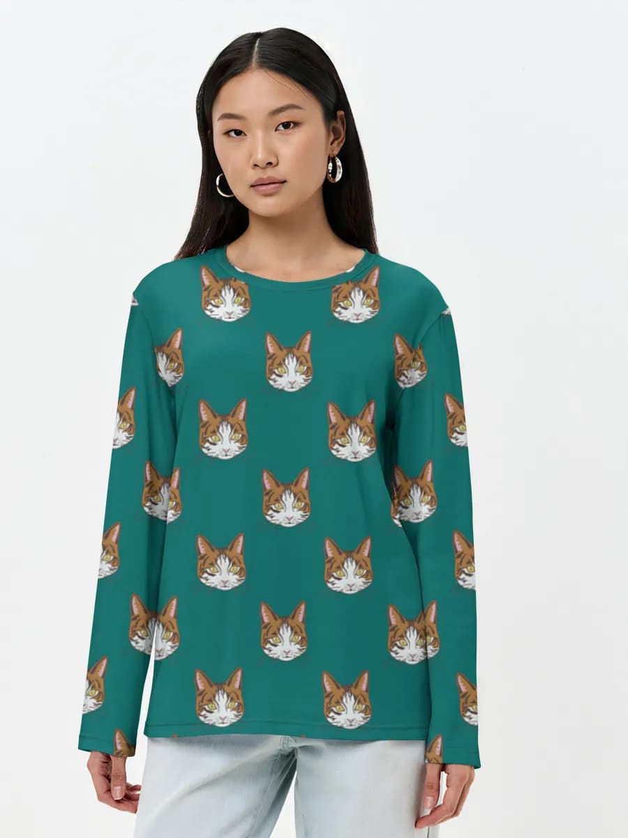 T-shirt Coton Manches Longues Femme