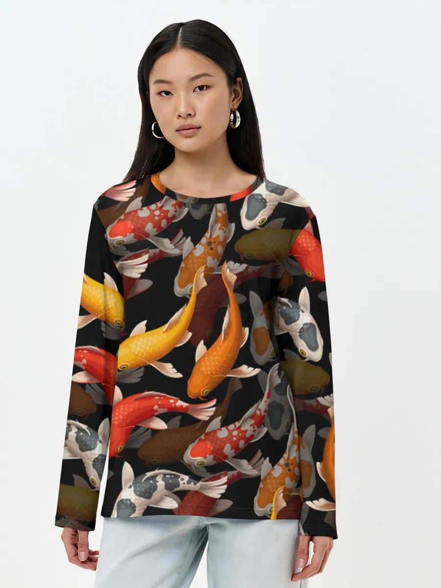 Camisa de manga larga para mujer. Algodón.