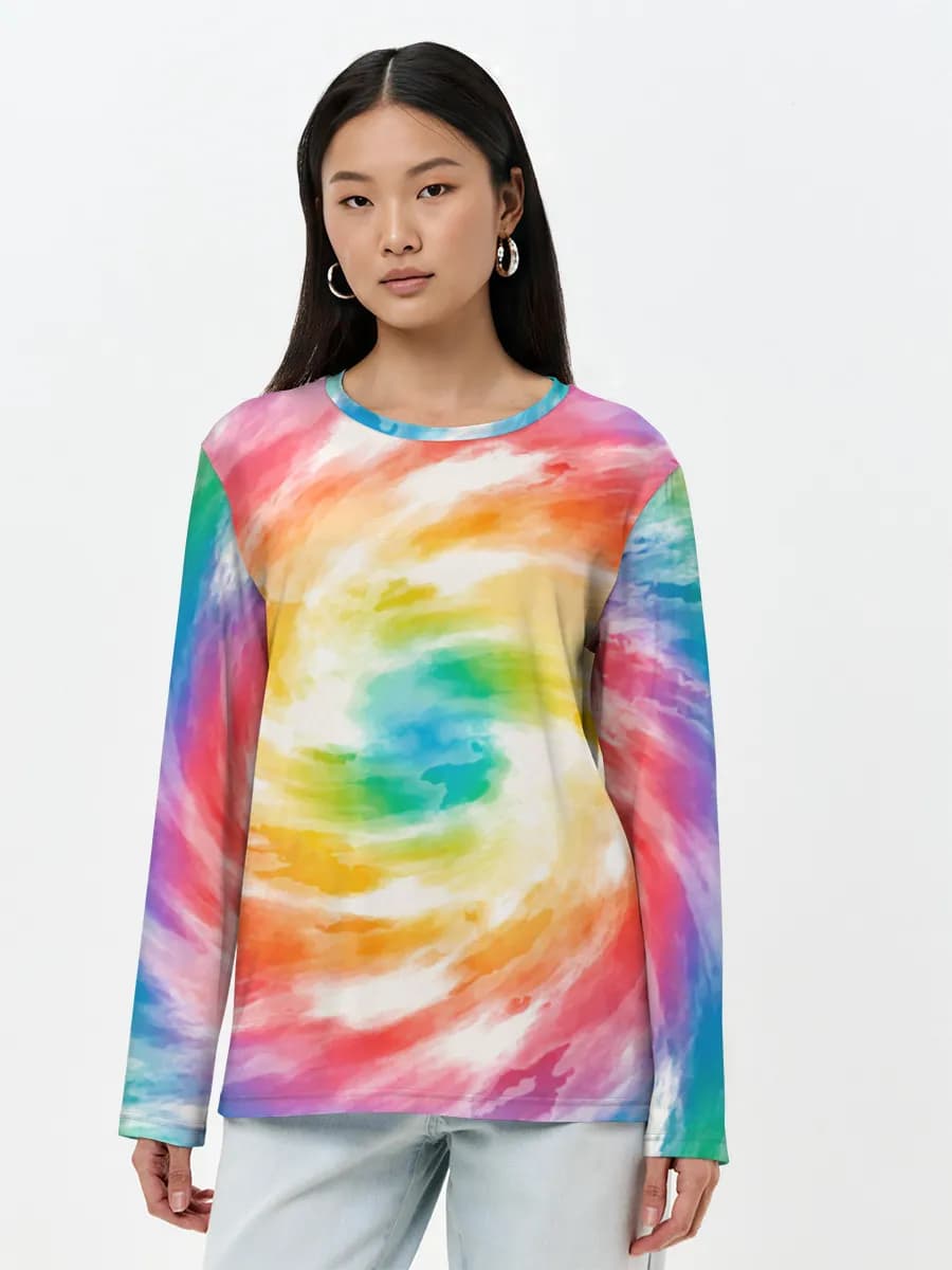 Damen Baumwoll Langarmshirt