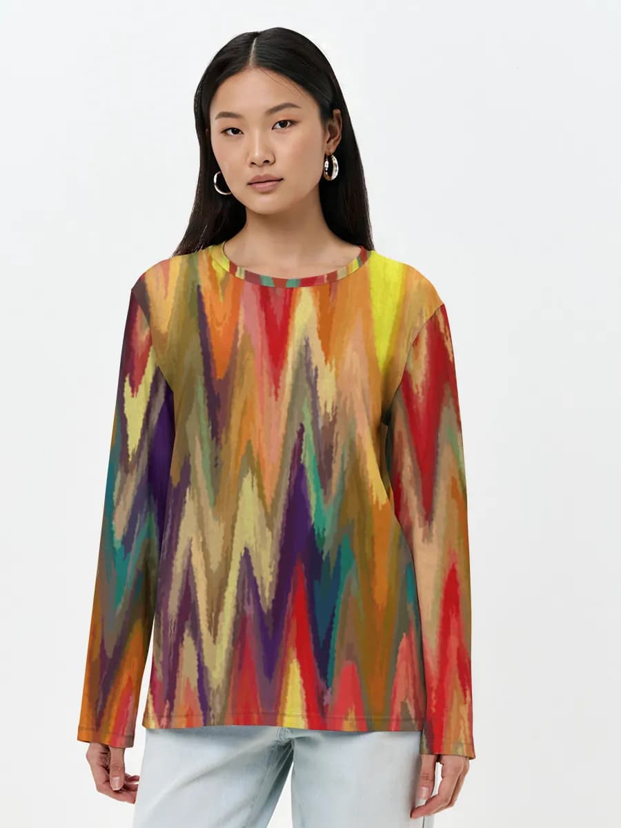 Camisa de manga larga para mujer. Algodón.