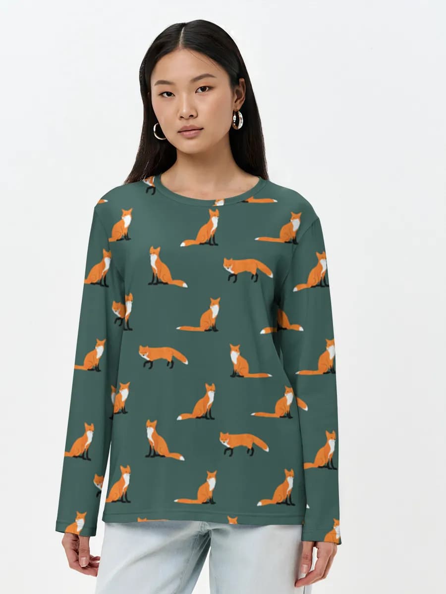 Camisa de manga larga para mujer. Algodón.