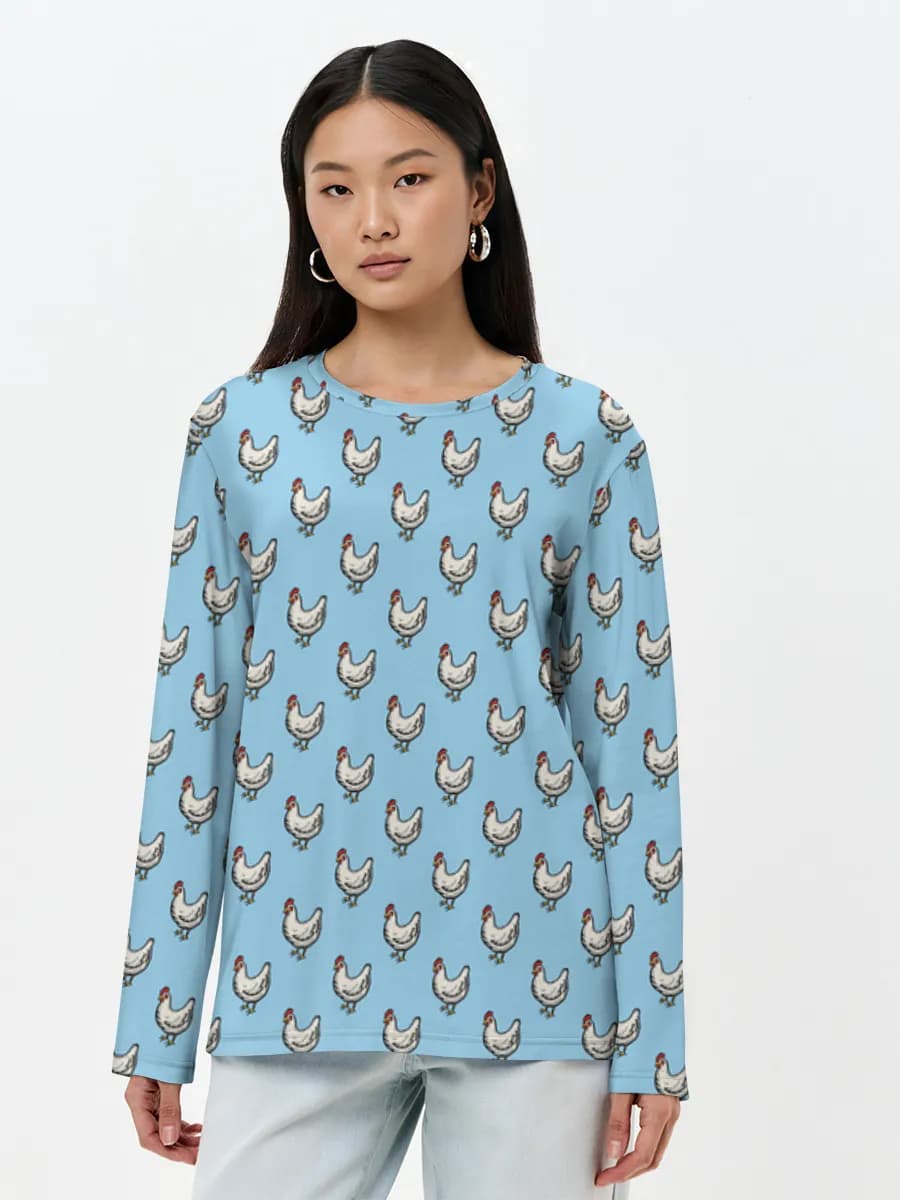 Women's long sleeve shirt. Cotton
