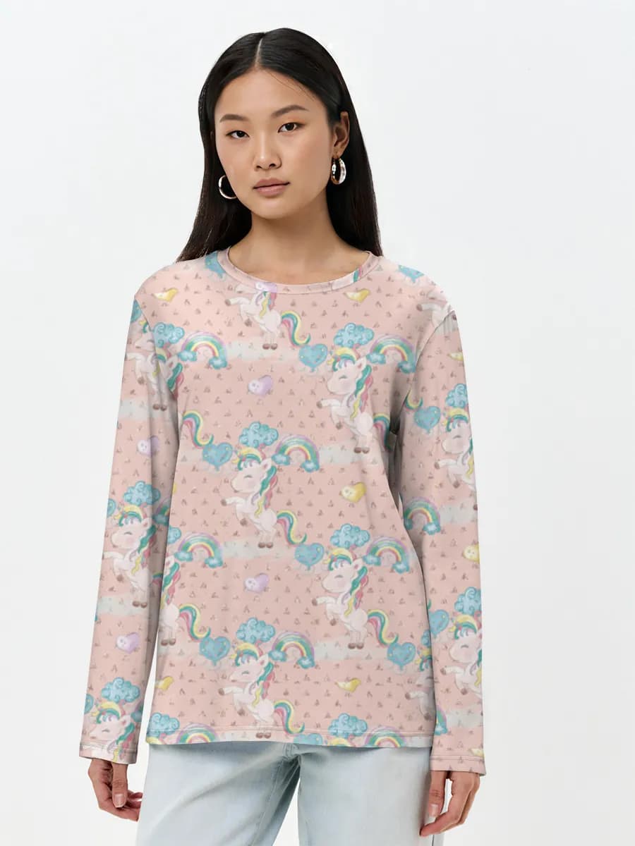 T-shirt Coton Manches Longues Femme