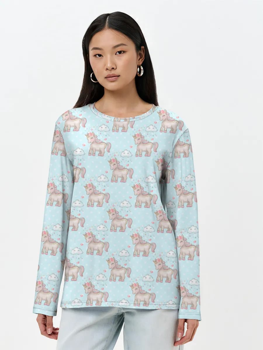 Camisa de manga larga para mujer. Algodón.
