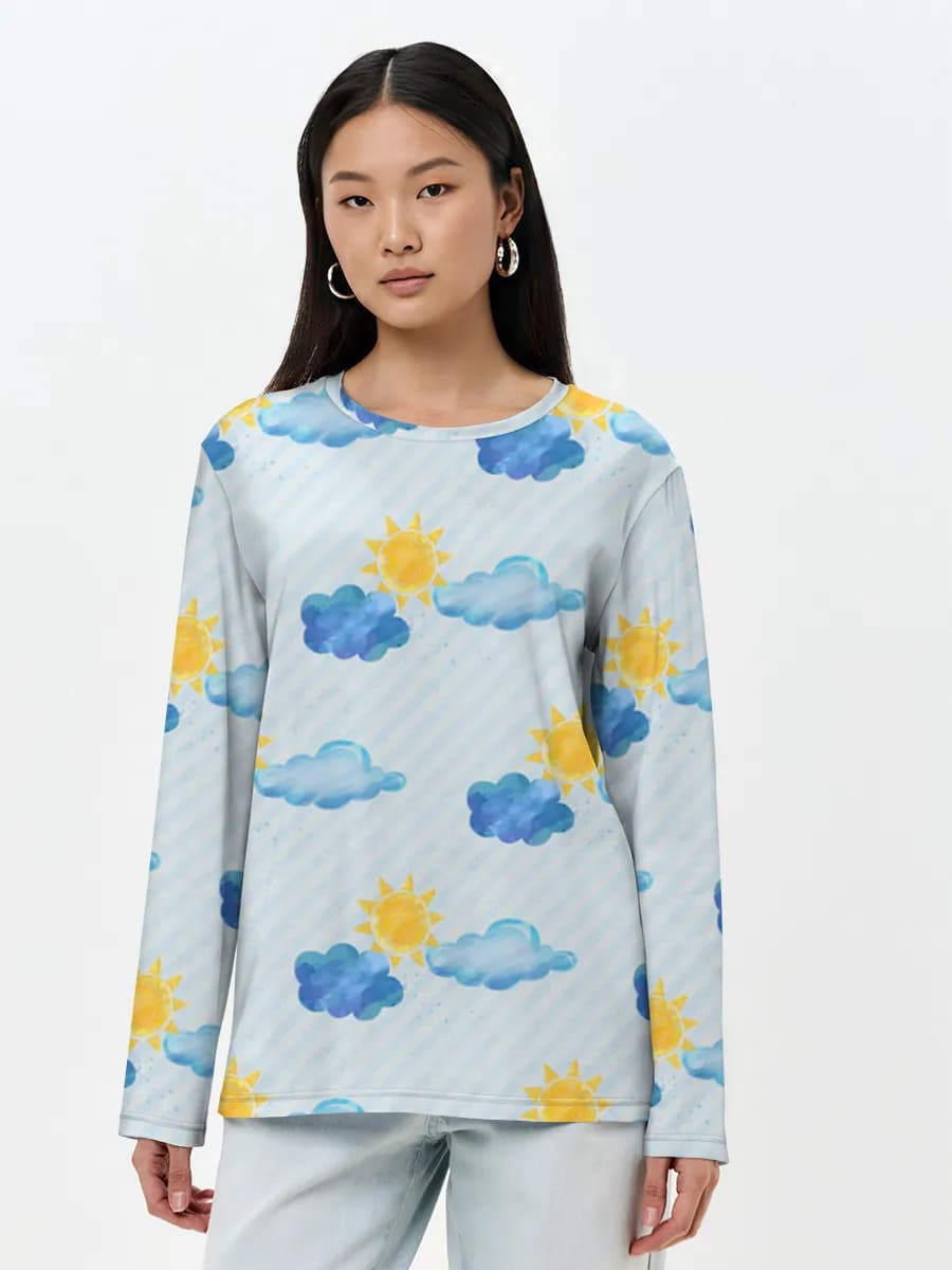 Women's long sleeve shirt. Cotton