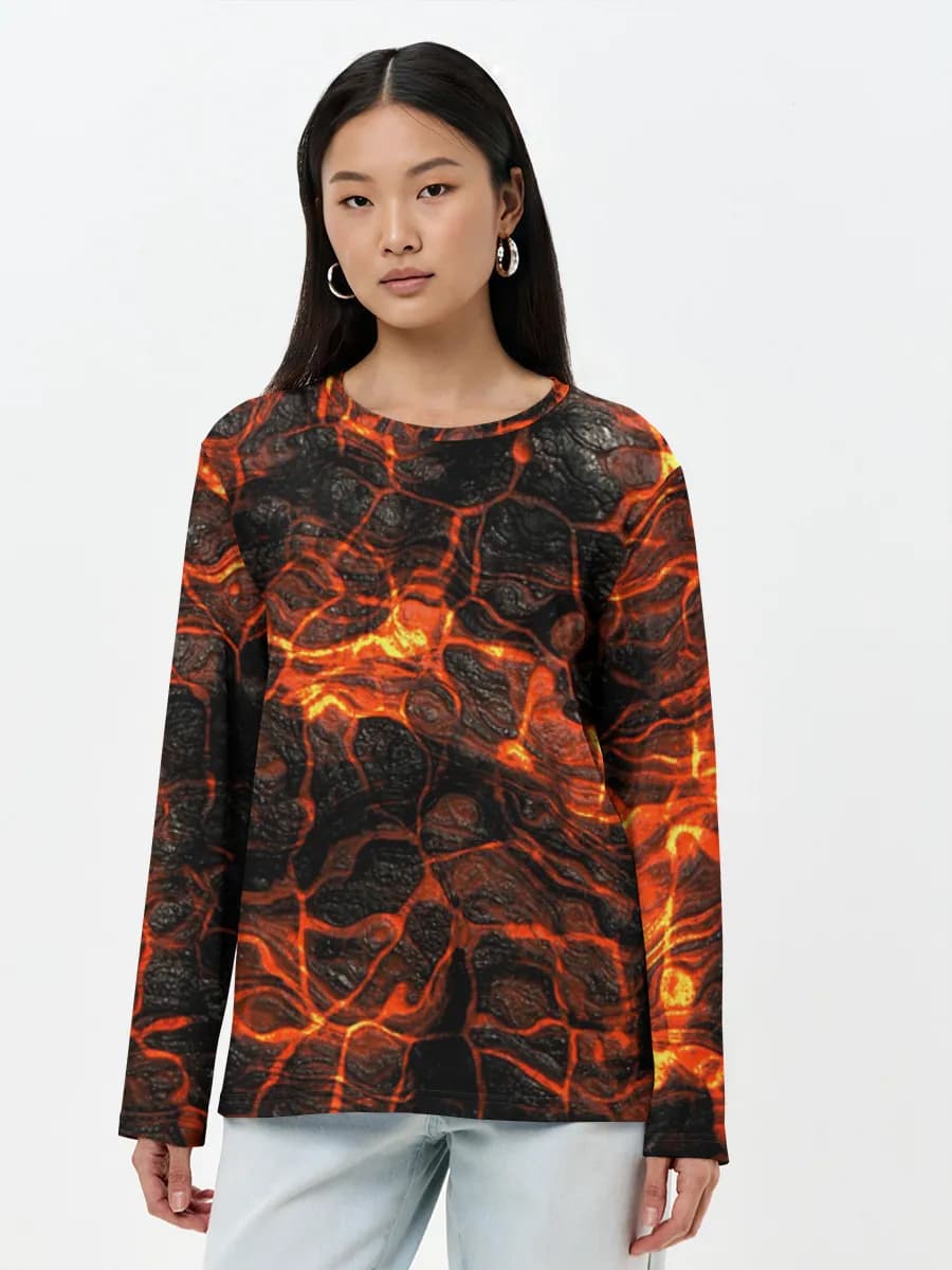 Camisa de manga larga para mujer. Algodón.