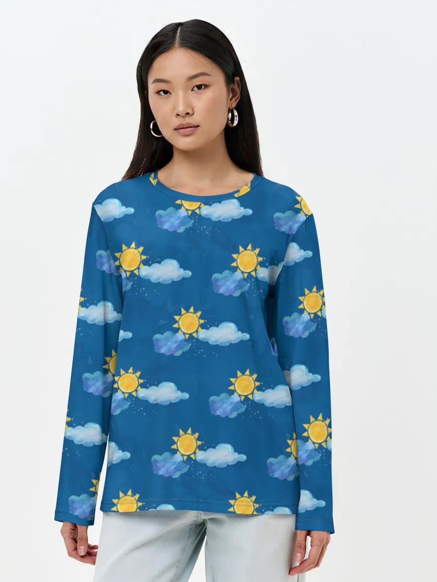 Women's long sleeve shirt. Cotton
