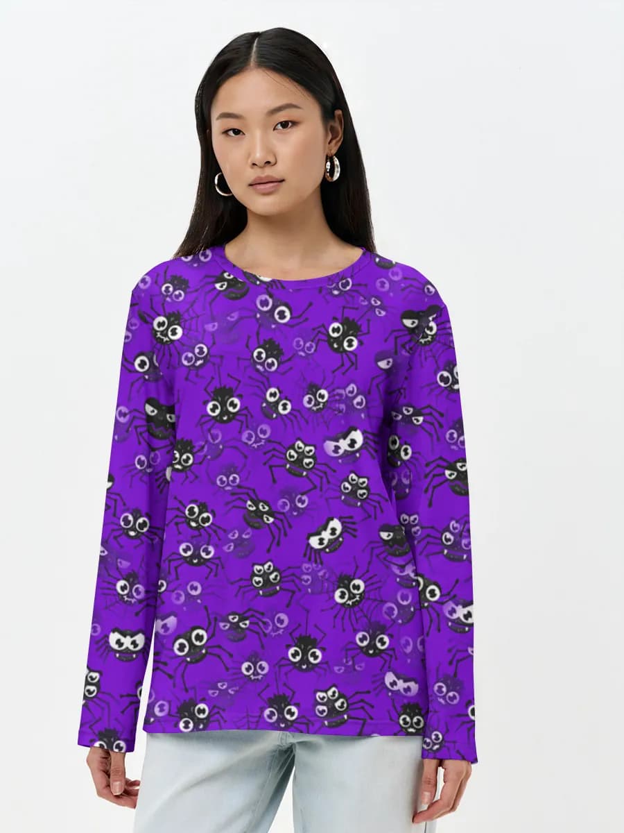 Damen Baumwoll Langarmshirt