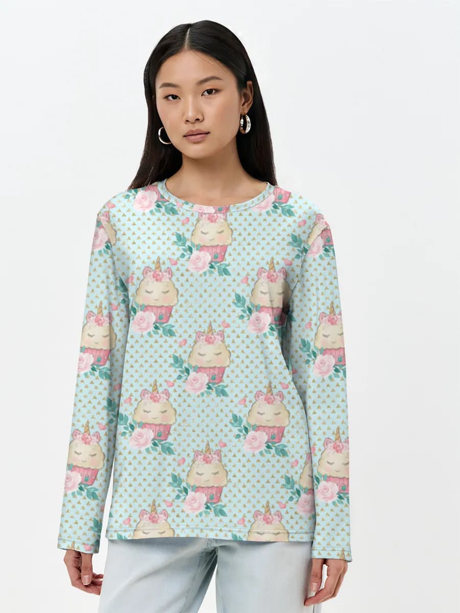 T-shirt Coton Manches Longues Femme