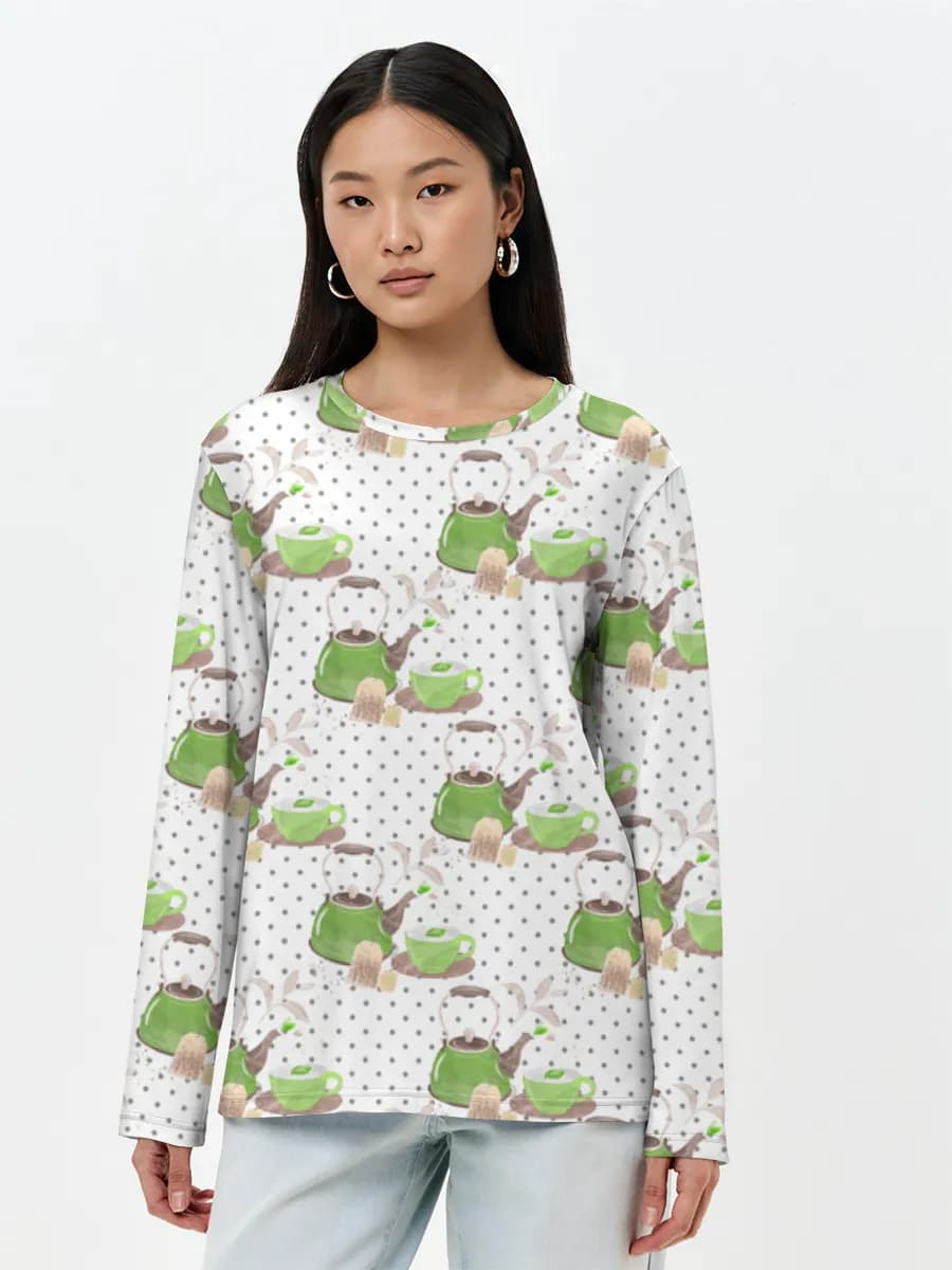 Women's long sleeve shirt. Cotton