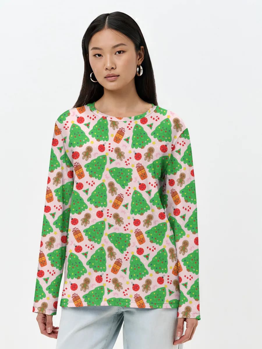 T-shirt Coton Manches Longues Femme