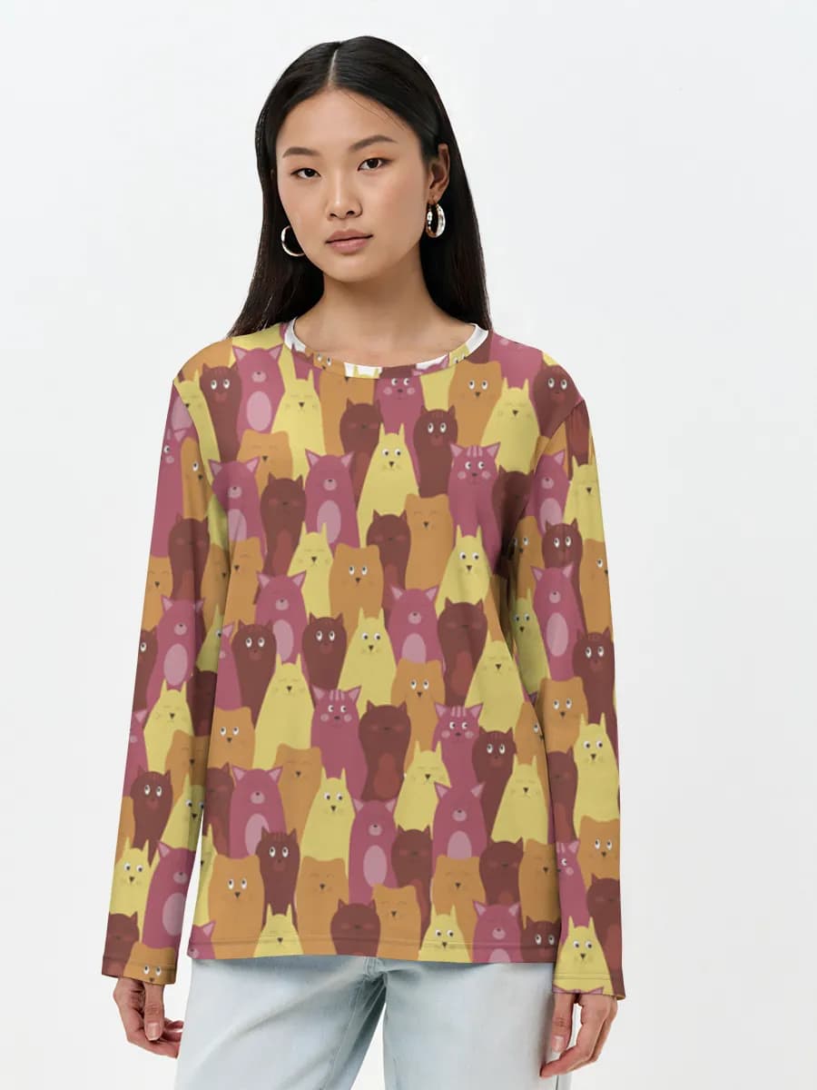 T-shirt Coton Manches Longues Femme