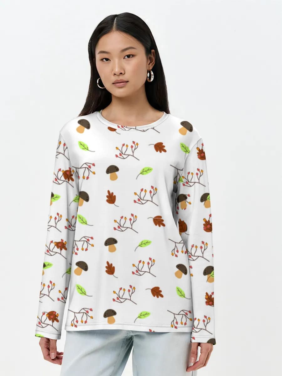 Camisa de manga larga para mujer. Algodón.
