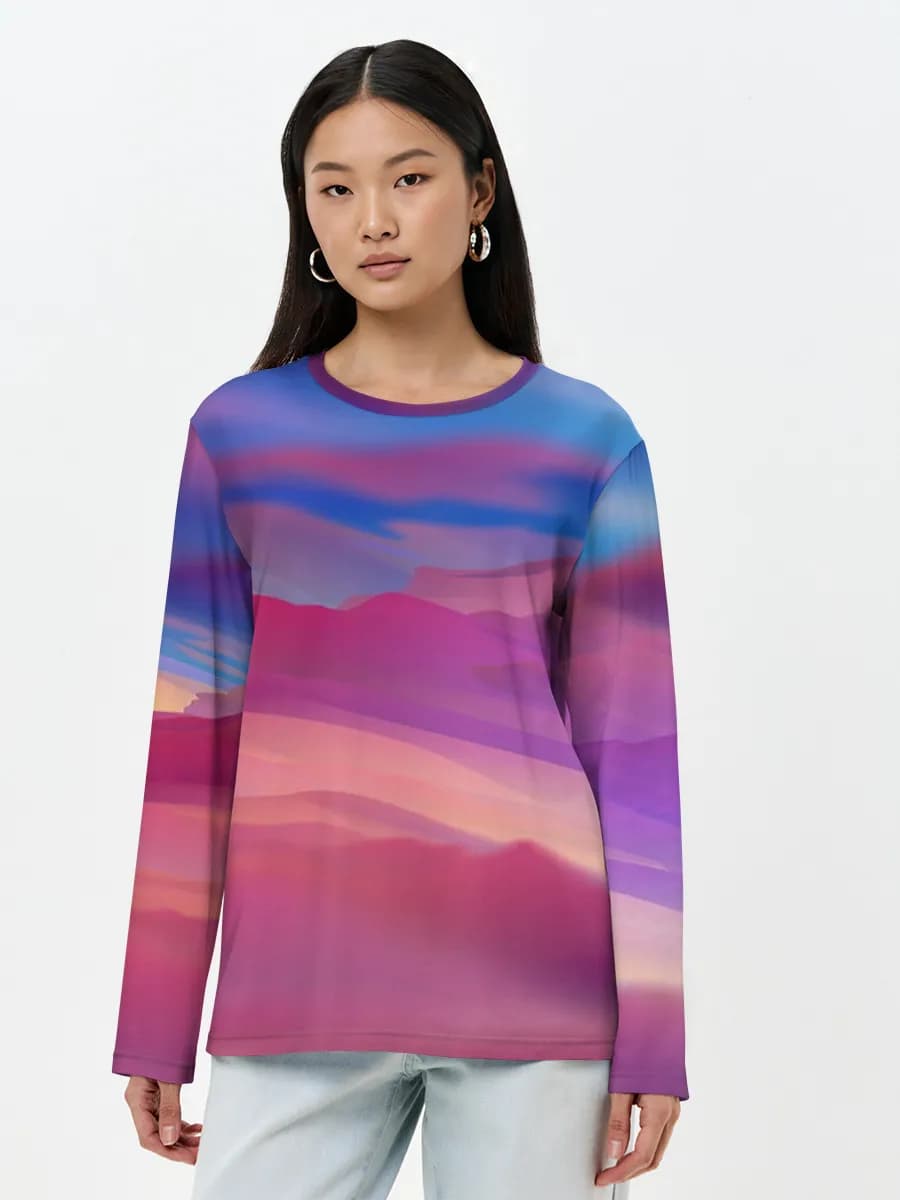 Women's long sleeve shirt. Cotton