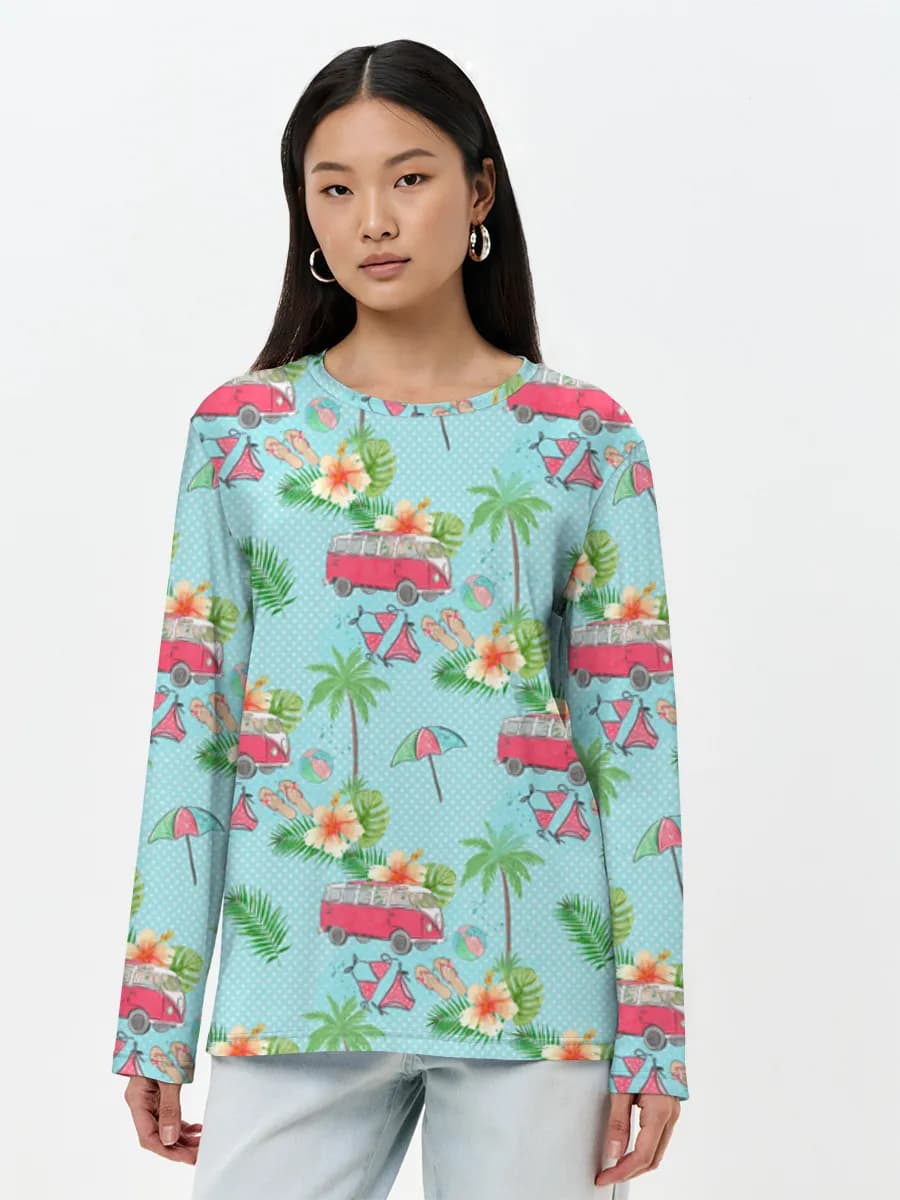 Camisa de manga larga para mujer. Algodón.