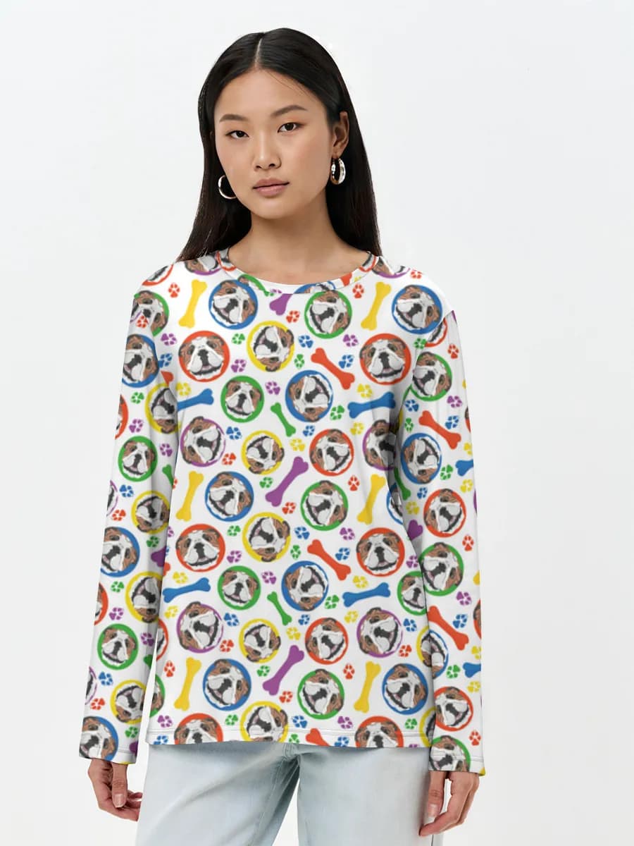 T-shirt Coton Manches Longues Femme