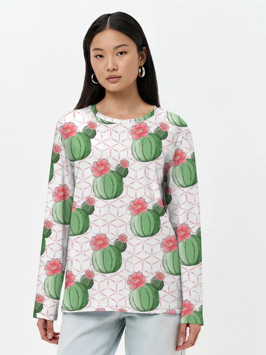 Women's long sleeve shirt. Cotton