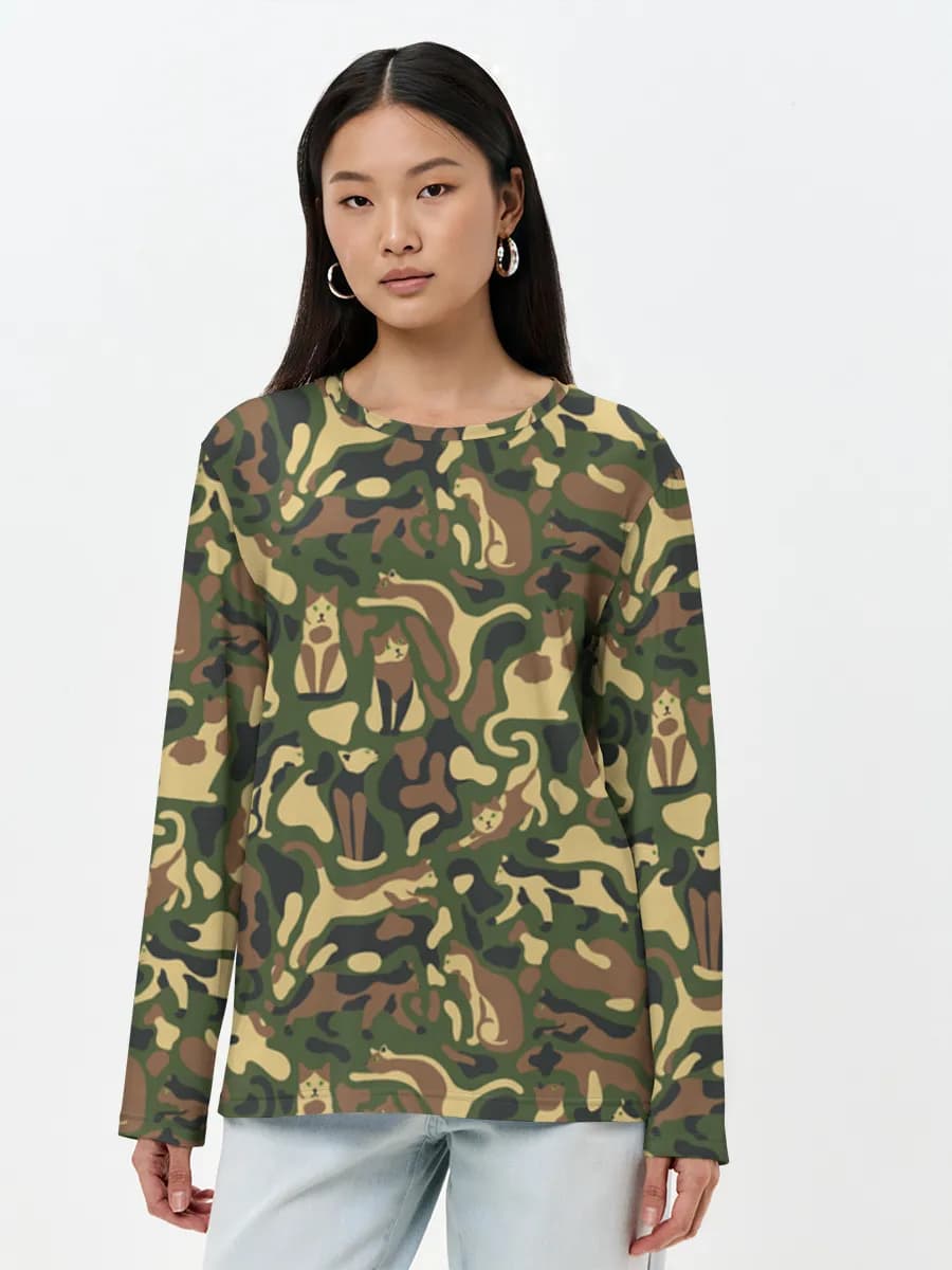 Women's long sleeve shirt. Cotton