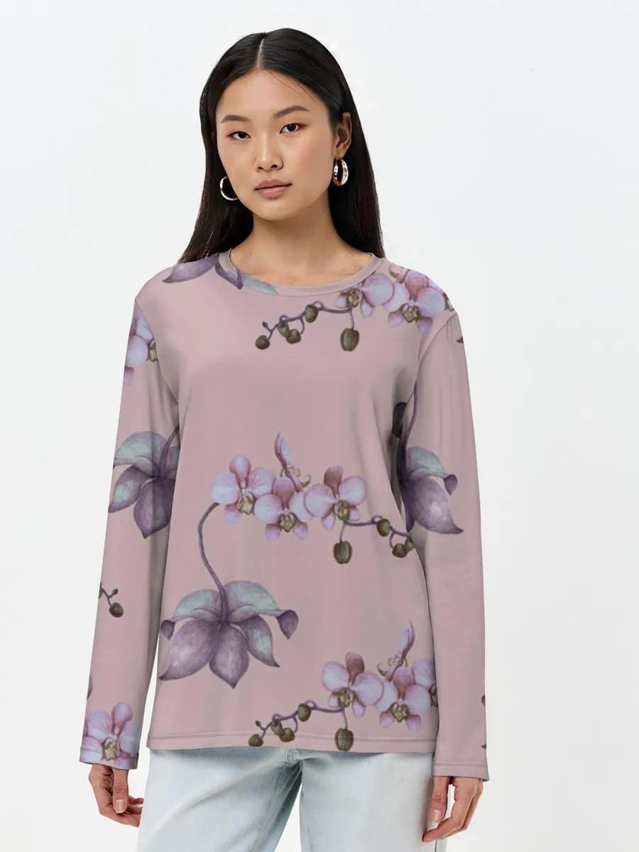 Camisa de manga larga para mujer. Algodón.