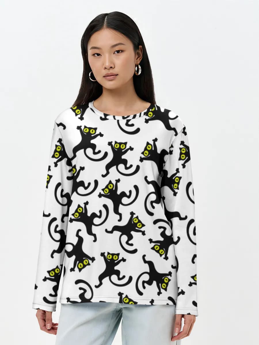 T-shirt Coton Manches Longues Femme