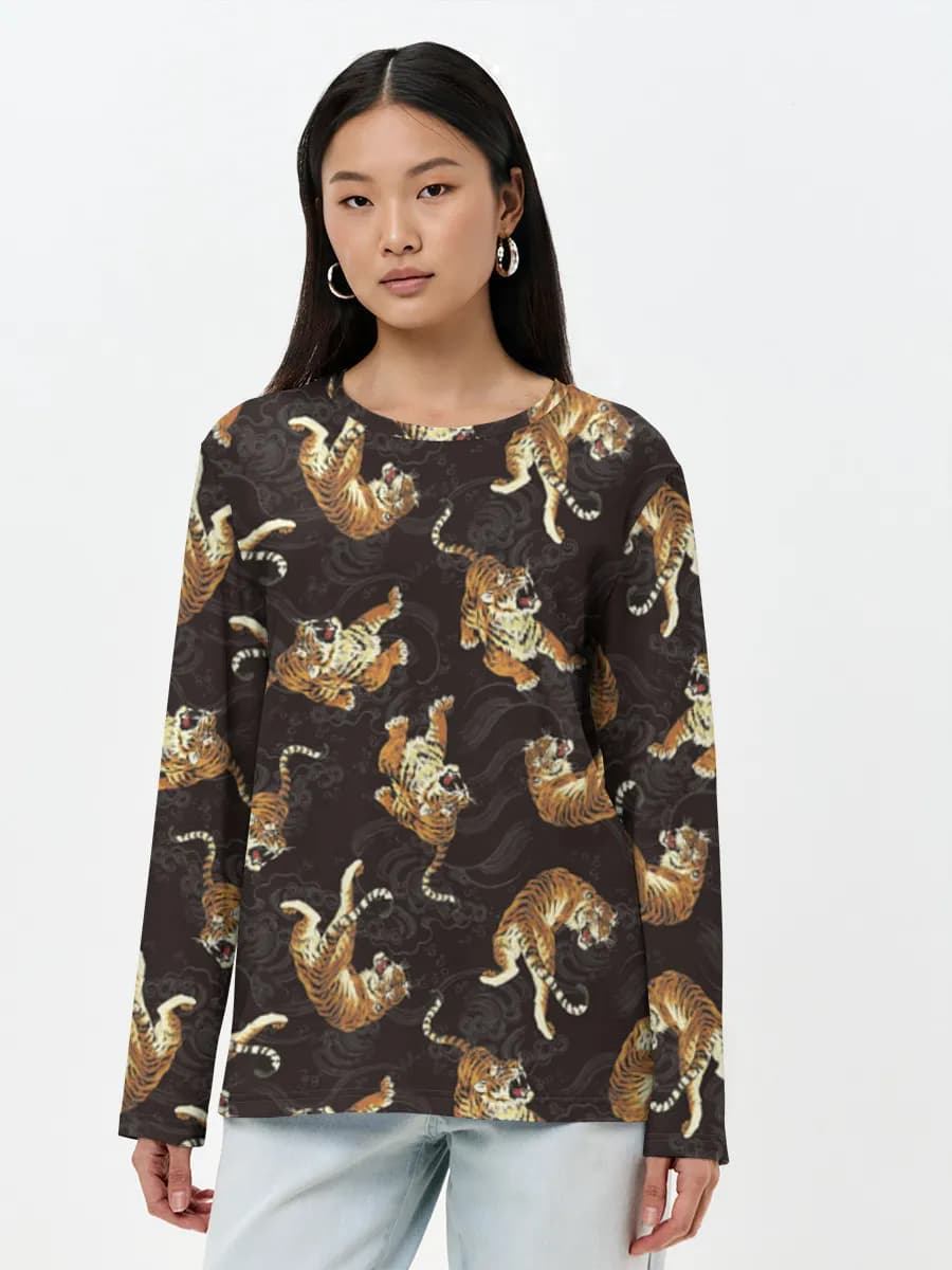 T-shirt Coton Manches Longues Femme