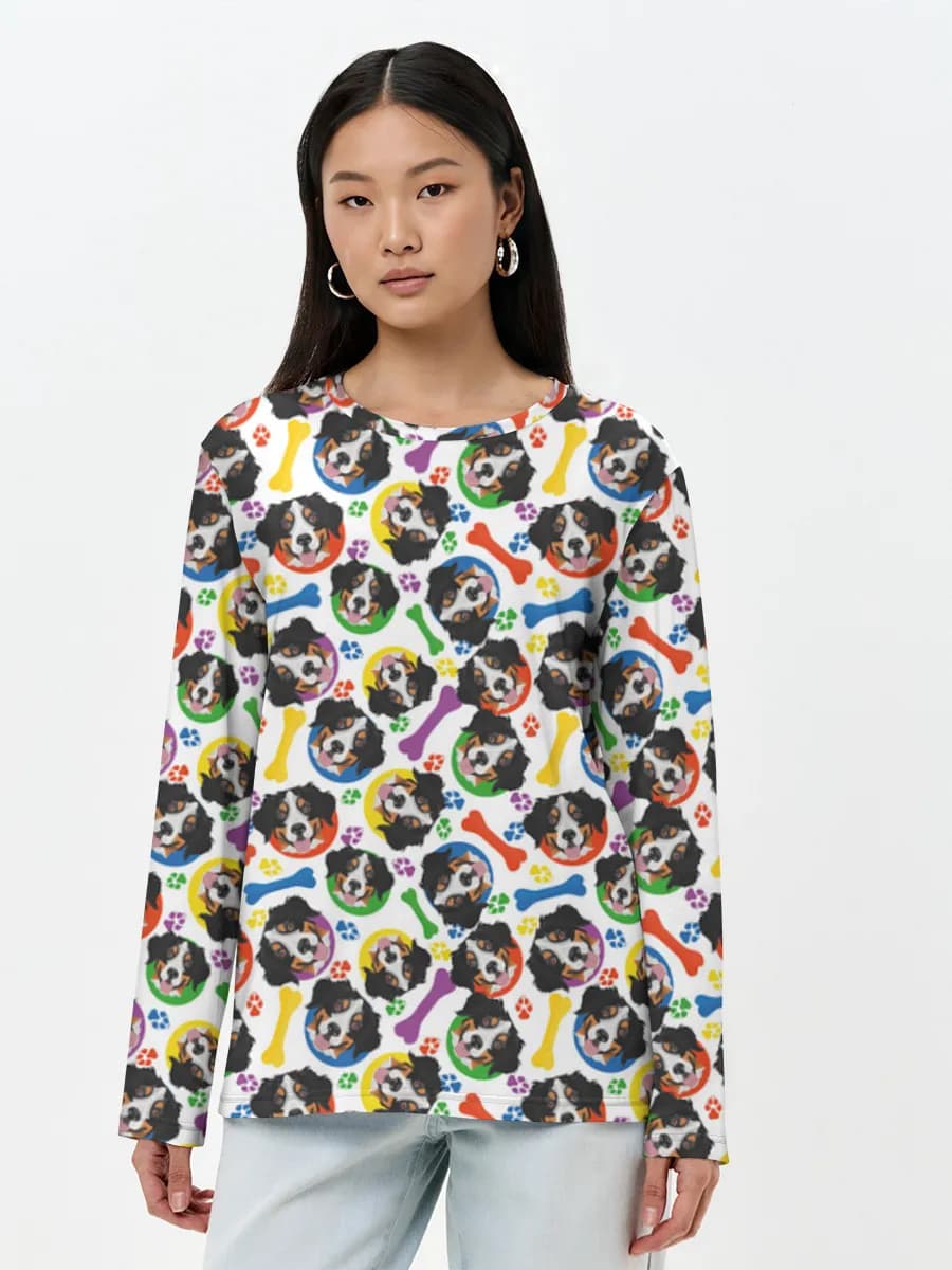 T-shirt Coton Manches Longues Femme
