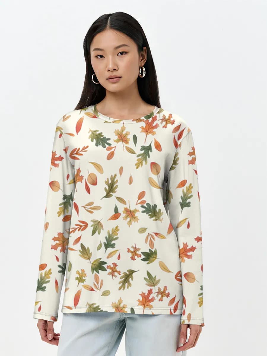 T-shirt Coton Manches Longues Femme