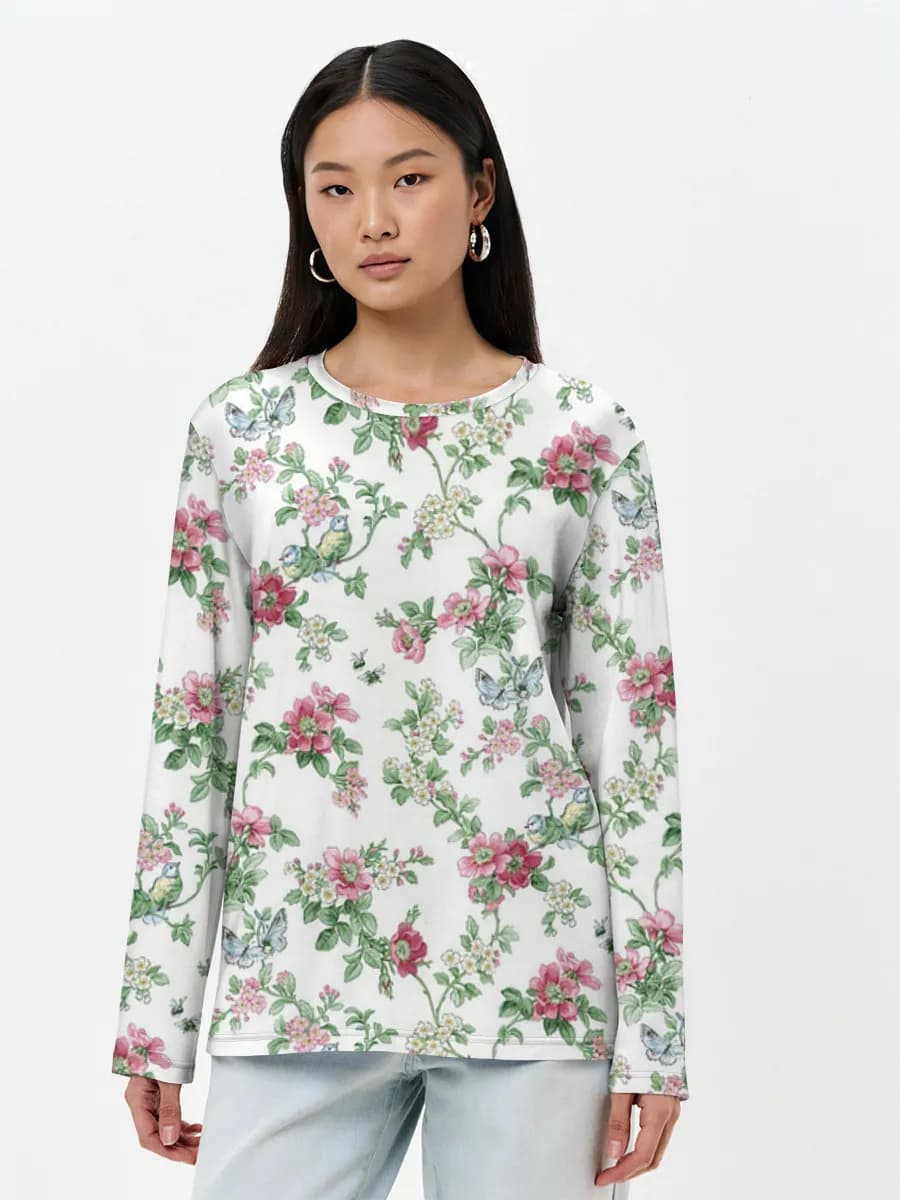 Women's long sleeve shirt. Cotton