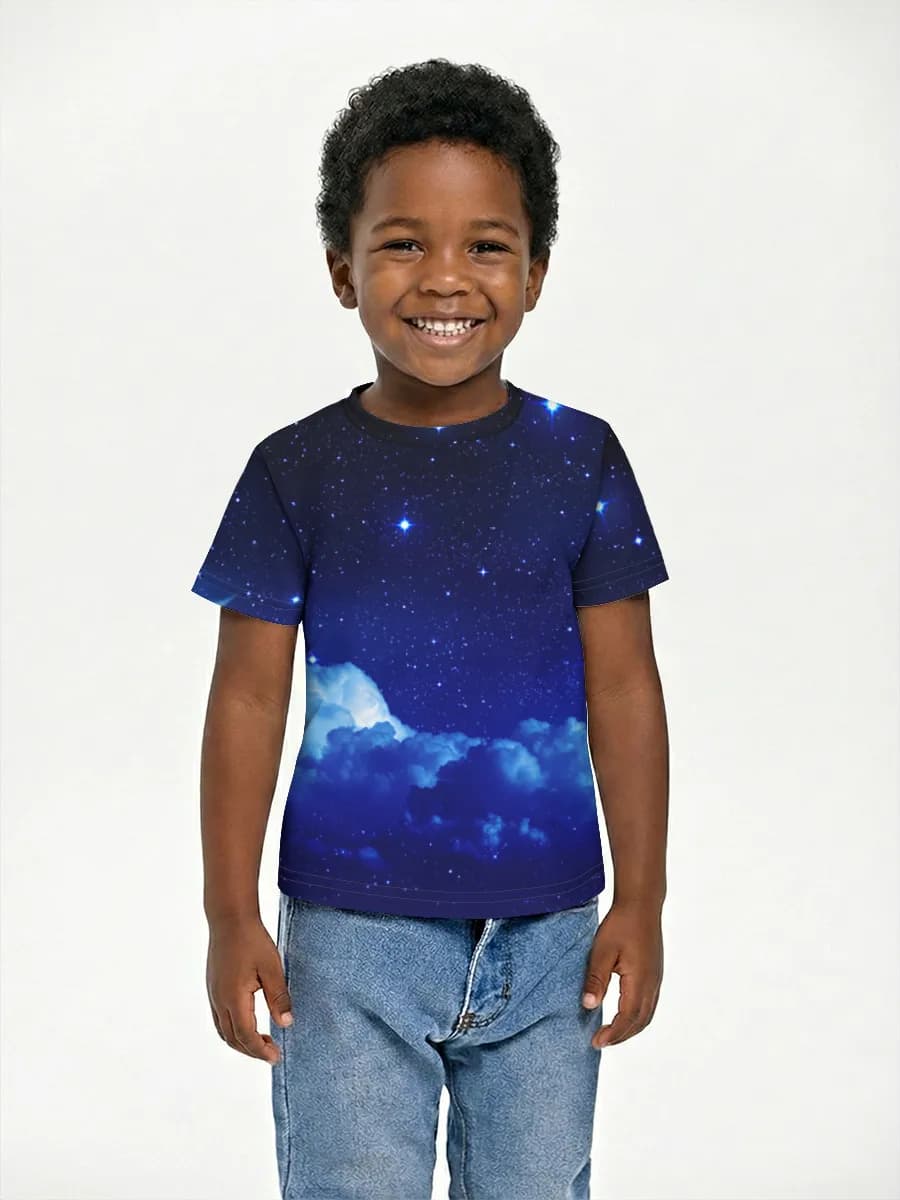 Basic Baumwoll-T-Shirt Jungen