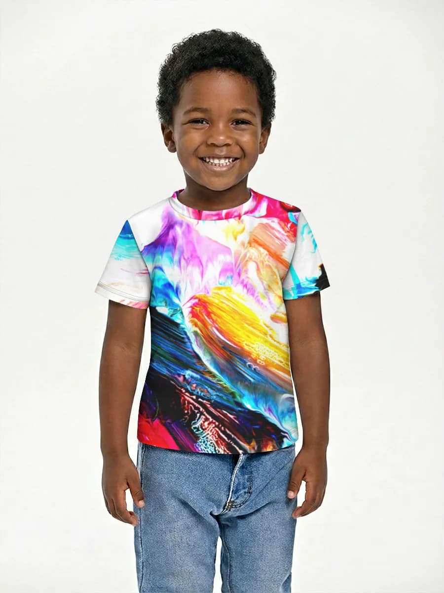 Boys' basic cotton T-shirt