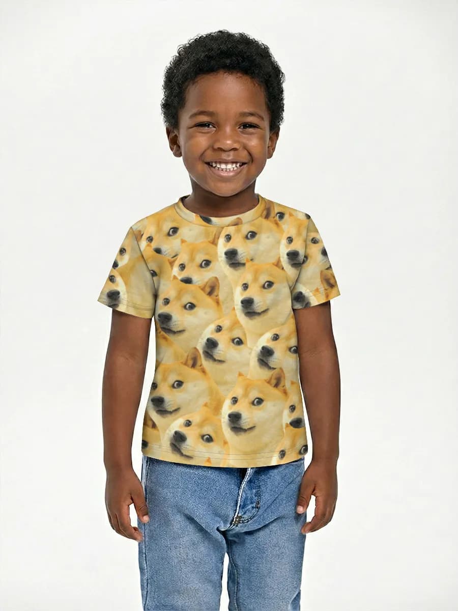 Boys' basic cotton T-shirt
