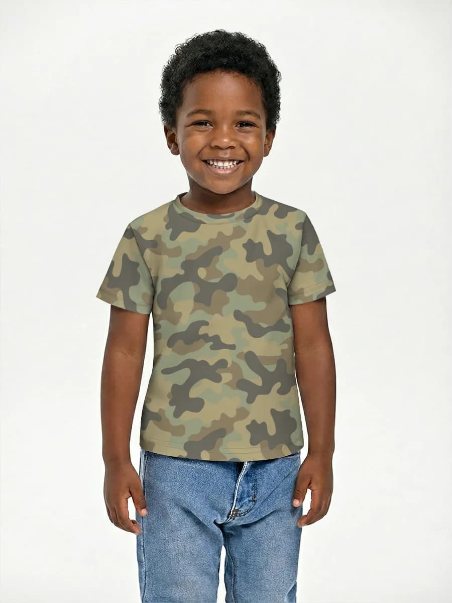 Boys' basic cotton T-shirt