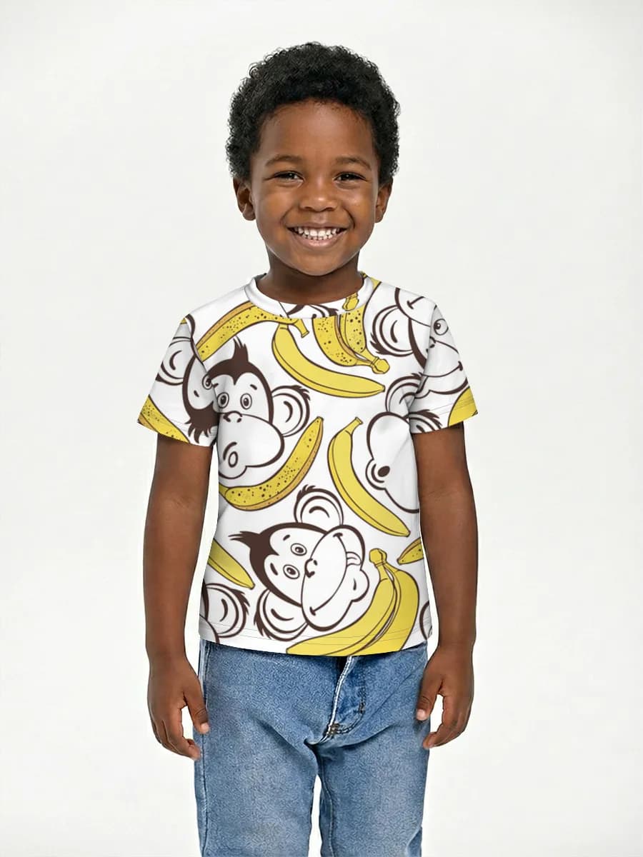 Boys' basic cotton T-shirt