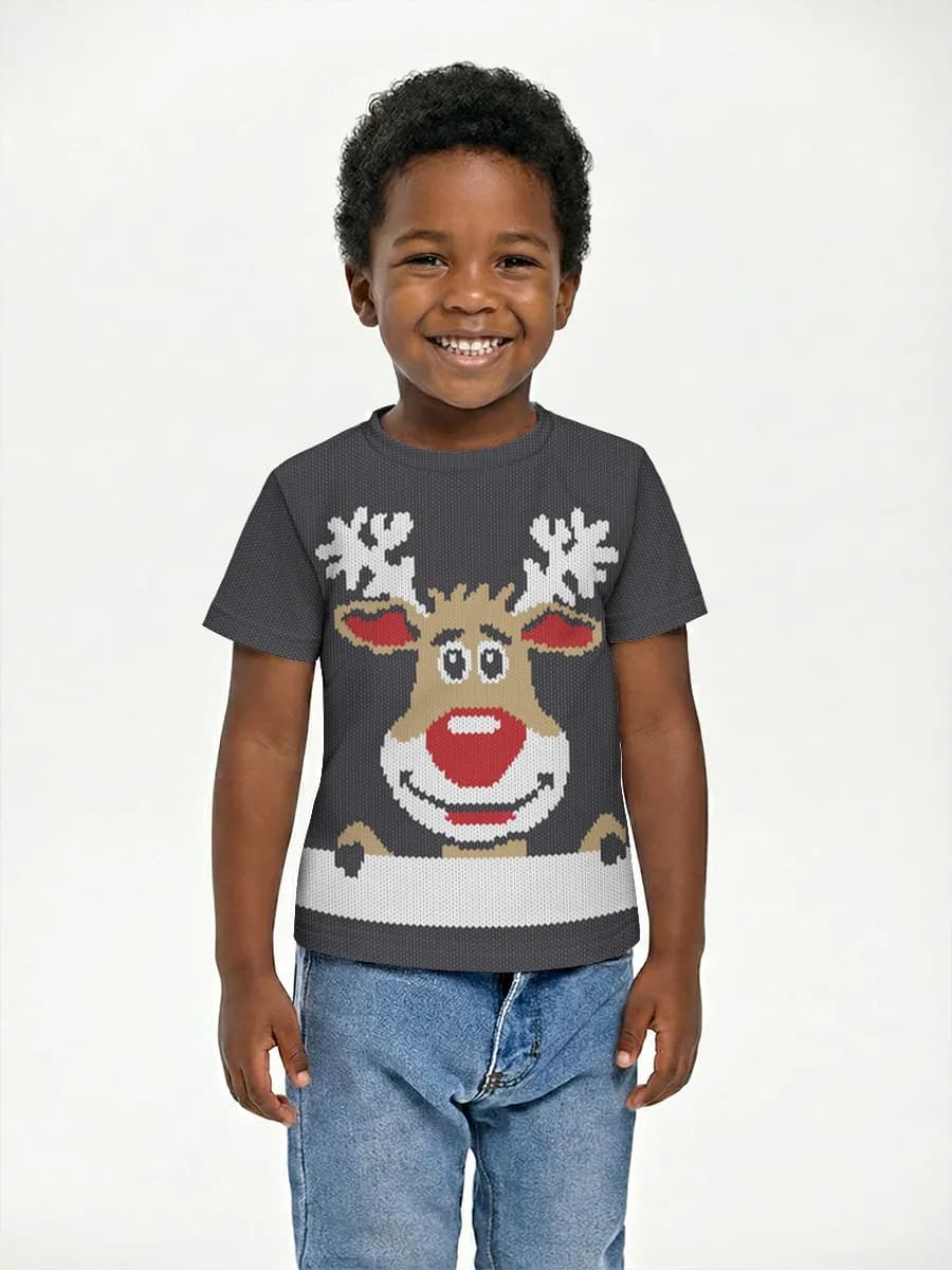 Boys' basic cotton T-shirt