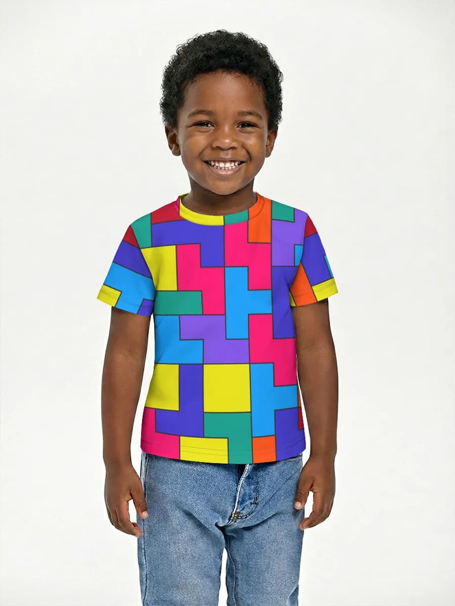 Boys' basic cotton T-shirt