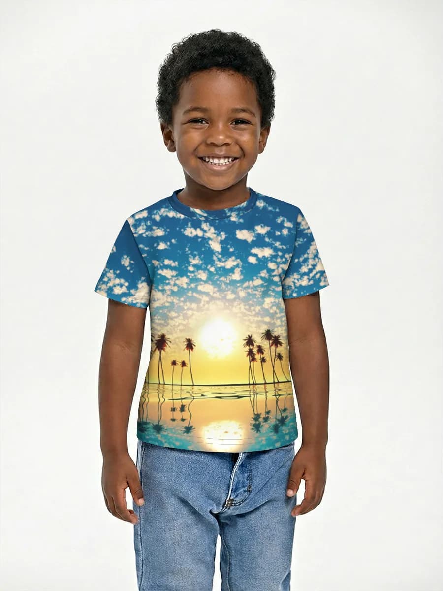 Boys' basic cotton T-shirt
