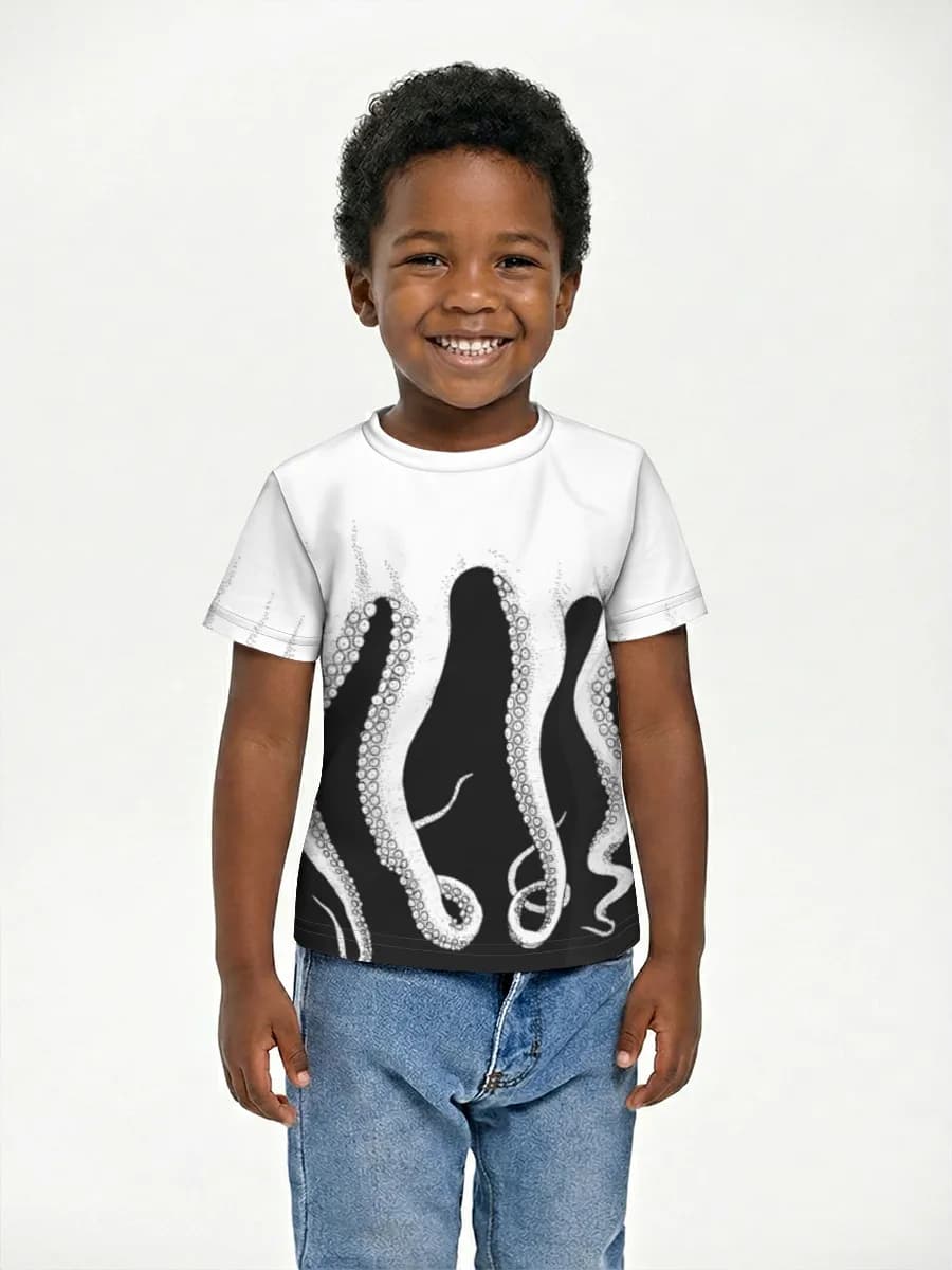 Basic Baumwoll-T-Shirt Jungen