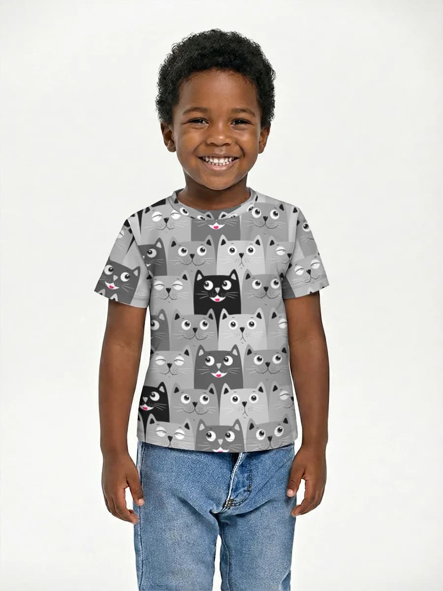 Boys' basic cotton T-shirt