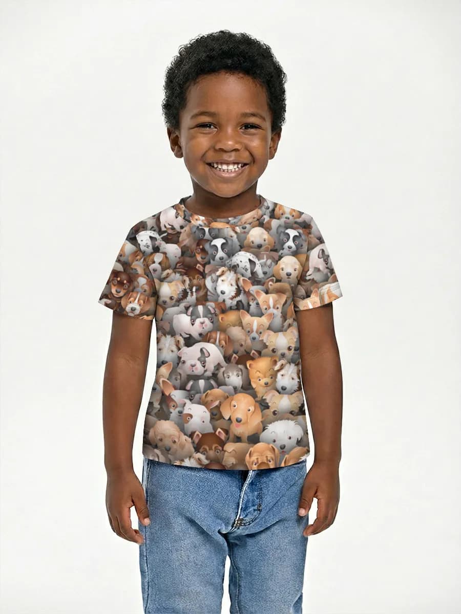Boys' basic cotton T-shirt