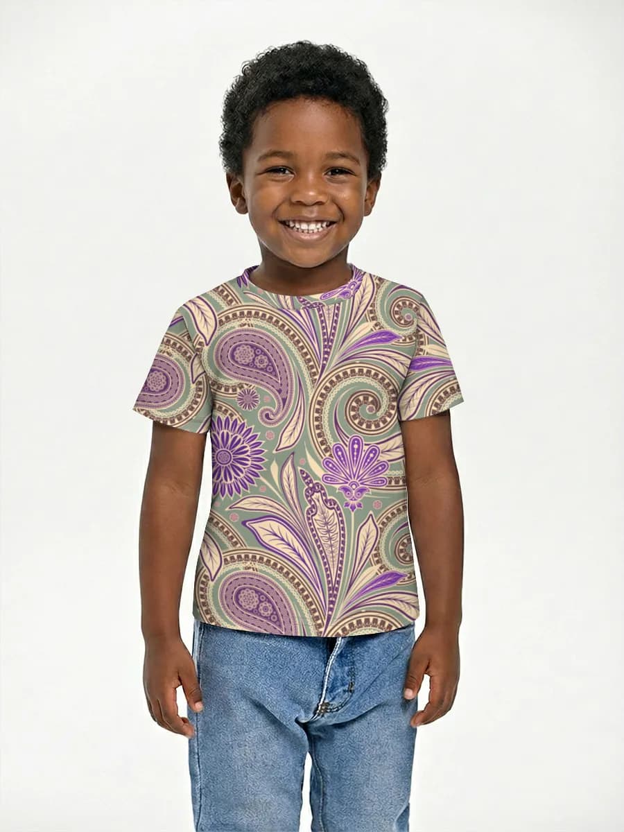 Boys' basic cotton T-shirt